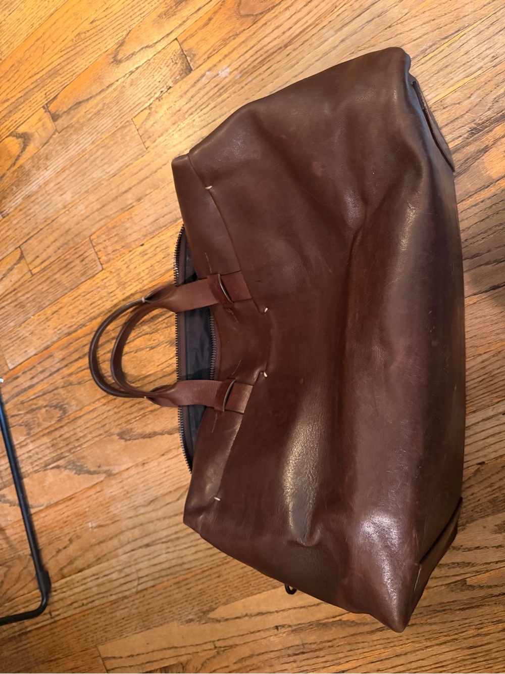 Troubadour Generational Leather Duffle Bag Brown Calfskin weekender $849
